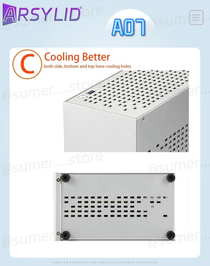 All Aluminum 2.0mm HTPC Mini ITX A4 Chassis Game Computer Support Graphics Card RTX2070 I5 Discrete Display Case K39 A07 A39.
