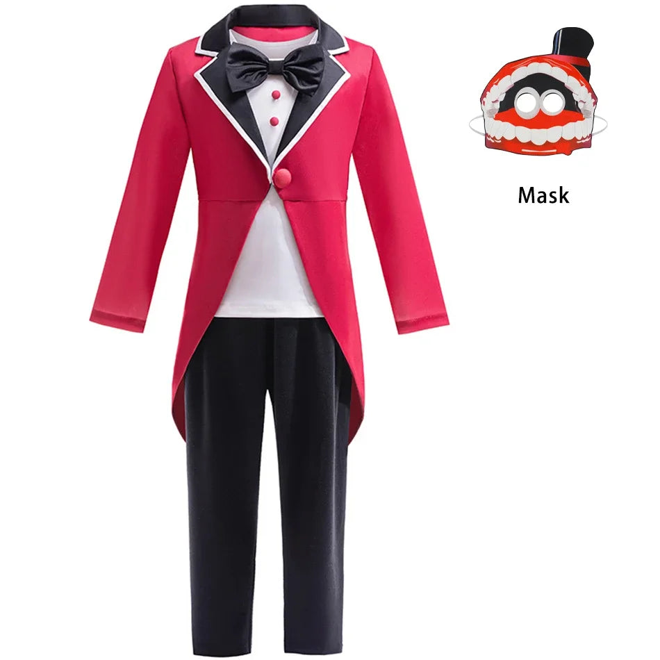 Mädchen Anime Cartoon Pomni Raghata Jax Caine Cosplay Kostüm erstaunliche digitale Zirkus Cosplay Clown Kind Overall Jungen Halloween Anzug