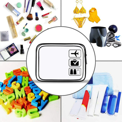 YANZAI Transparent Zipper Makeup Bag Organizer Box Men Women Travel Clear Cosmetic Bag Waterproof Toiletry Wash Make Up Bags.