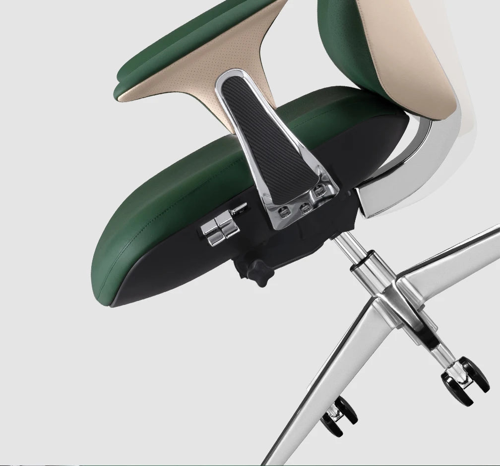 Bequemer Chefbürostuhl, luxuriöser grauer Designer-Drehstuhl, ergonomisch, tragbar, für das Home Office von Fotel Gaming