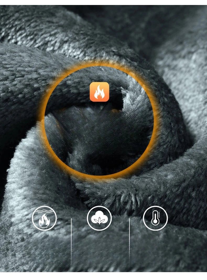 Men's Winter Velvet Casual Pants Thickened Warm Slim Fit Comfortable Solid Color Trousers Korean Fleece  Fashion Outdoor Jogging.