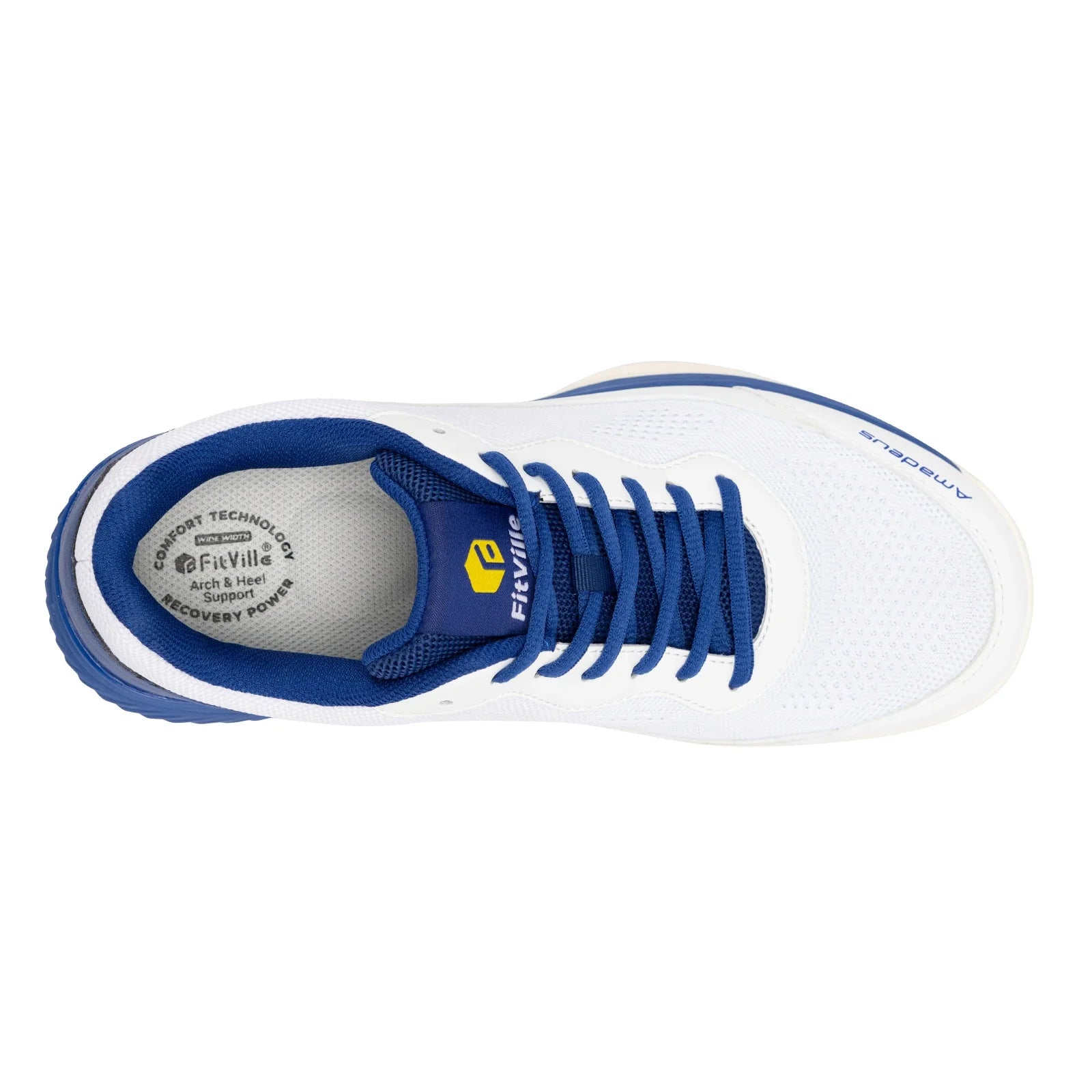 FitVille Men'S Tennis Shoes Wide Version 2E Professional Training Sports Shoes Breathable Non-Slip Rackets With Arch Support.