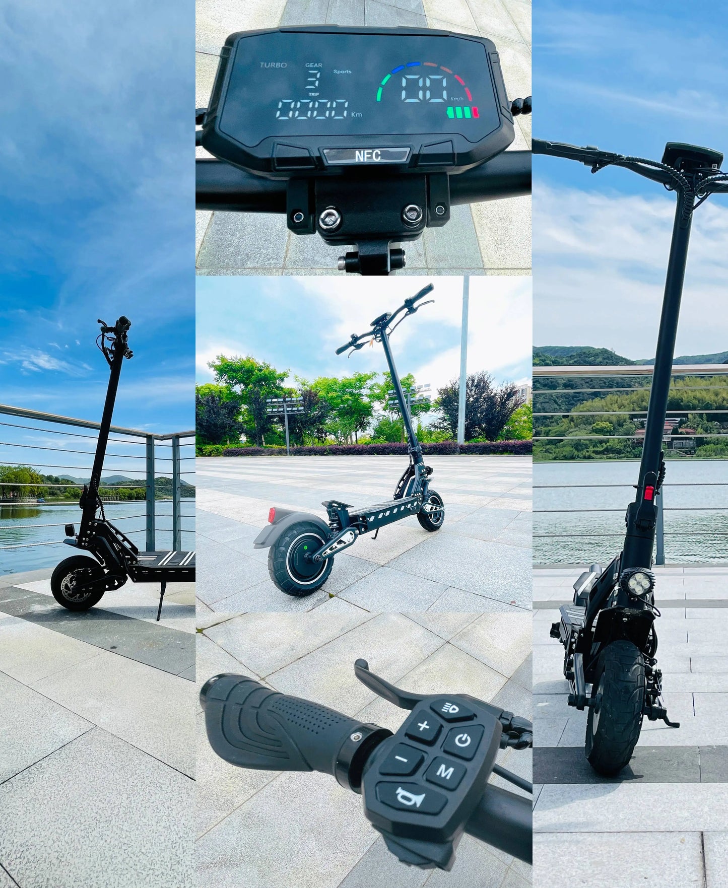 DriveTron DT10 Dual Electric E-Scooter 1400*2W Peak Power 48V20.8AH Battery 10‘’ City Tire Adult Electric Scooter
