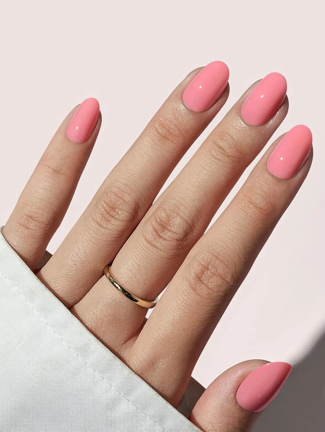 ARTAUG 24PCS Press On Nails Short Almond Wine Red High Saturation Fake Press On Nails  Korean Press On Nails Valentine'S Day.