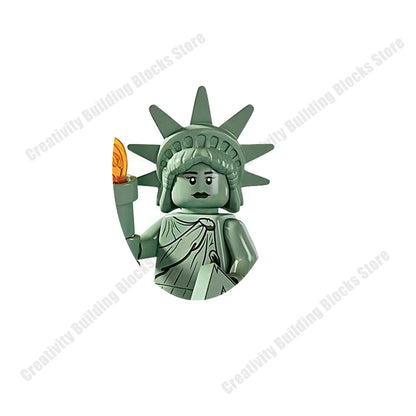 New Hot Series Gray Shark Boy Girls 3D Model DIY Building Bload Toys Classic Movie Children's Toys Gifts.