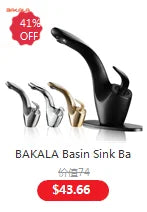 BAKALA Multicolor Wall Mounted Kitchen Faucet 360 Degree Swivel Flexible Hose Double Hole Sink Mixer Tap Wall Kitchen Mixers