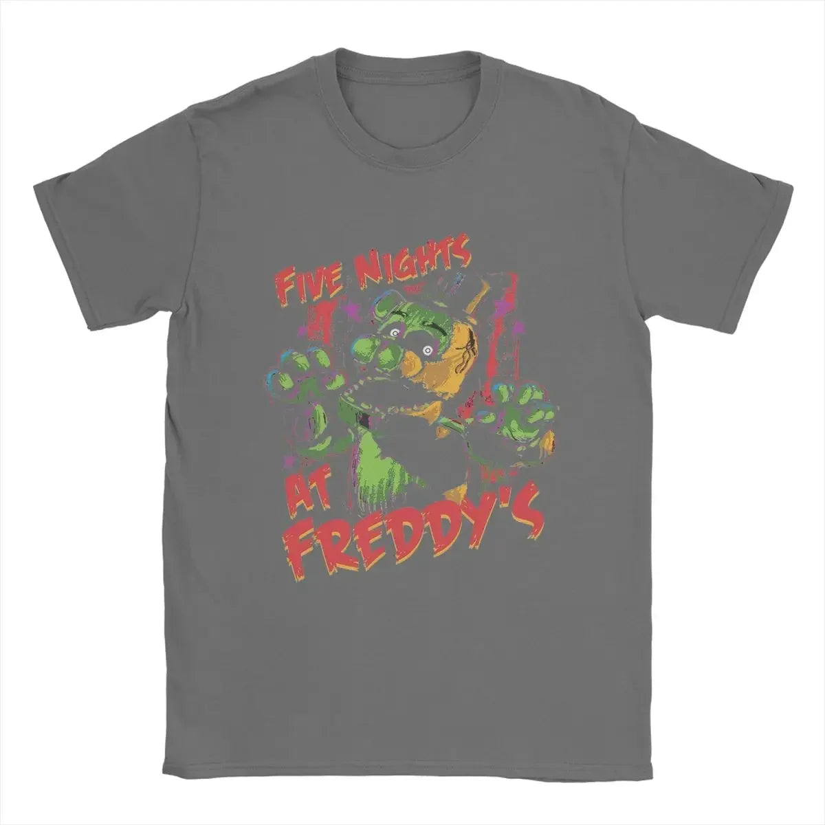Five Nights Men's T Shirt At Freddys Vintage Tees Short Sleeve Round Collar T-Shirt Pure Cotton Plus Size Clothing