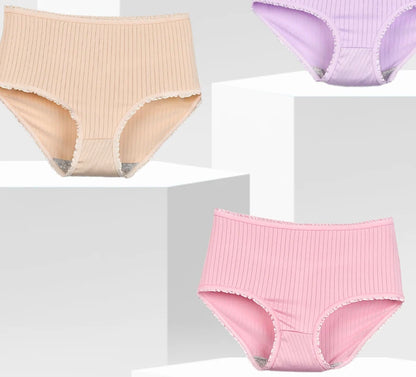 8pcs/lot Women Panties Milk Silk Girls Plus Size Underwear High Waist Briefs Breathable Solid Color Female Lingerie 38-100KG