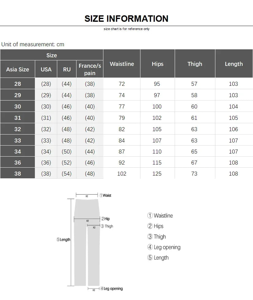 Men's White Casual Jeans New Denim Pants Comfortable Fashion Stretch Slim Fit Straight Trousers Male Clothing Streetwear.