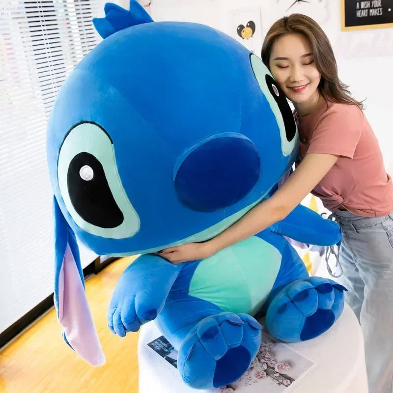 80cm Big Size Disney LILO & Stitch Anime Plush Stuffed Doll Room Plushies Pillow Ornaments Peluche Children's Holiday Gifts.