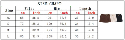 2025 Women Summer Shorts Skirts Casual Solid High Waist Side Zipper Asymmetry Female Elegant Street Shorts Clothing.