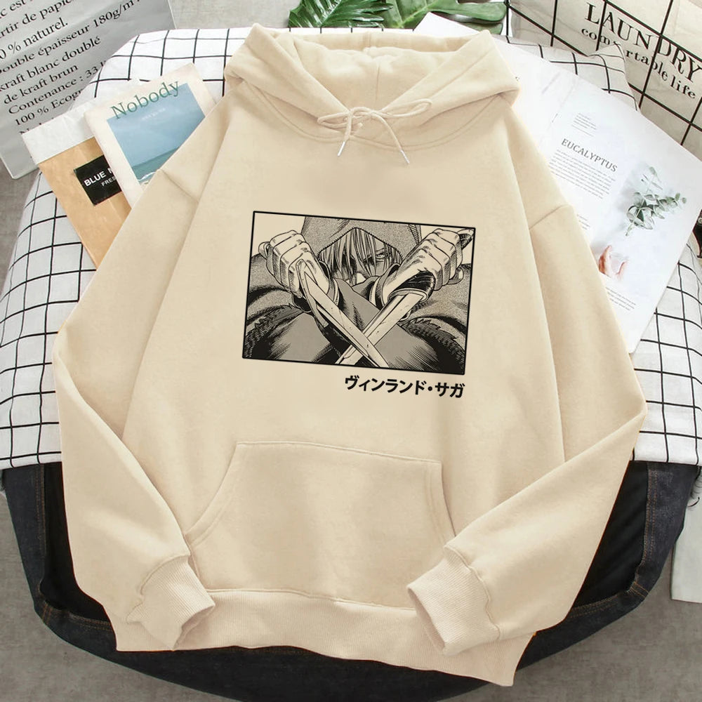 Thorfinn Vinland Saga Vinrando Saga Hoodies Frauen Grafik ästhetische Gothic japanische Kapuzen hemd Pullover weibliche Vintage Pullover.