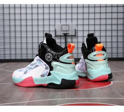 Kids Basketball Shoes Boys Sneakers Non-slip Child Trainer Basket Shoes Outdoor Children Sport Shoes