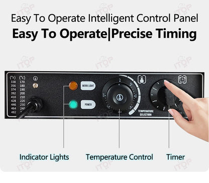 ITOP WG-1 Commerical Coin Waffle Maker Non Stick Pan Waffle Maker Snack Maker Bread Machine Round Waffle Maker Timer 110V 220V.