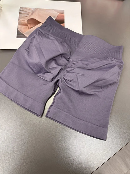 Shorts Low Ribbed Band Gym Shorts Women Workout Clothes Scrunch Bum Seamless Shorts Yoga Biker Sports Shorts.