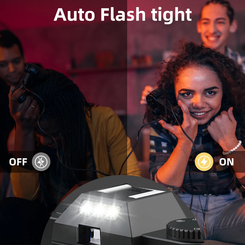 Ourlife 6K Compact Digital Photography Camera 64MP 16X Digital Zoom 180° Flip Screen WiFi Vintage Vlog Video Recorder YouTube.