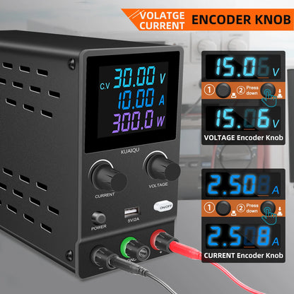 DC Lab Power Supply 30V 10A Adjustable Power Source For Phone Repair 24V 48V 72V Switching Power Supply Battery Fast Charging.
