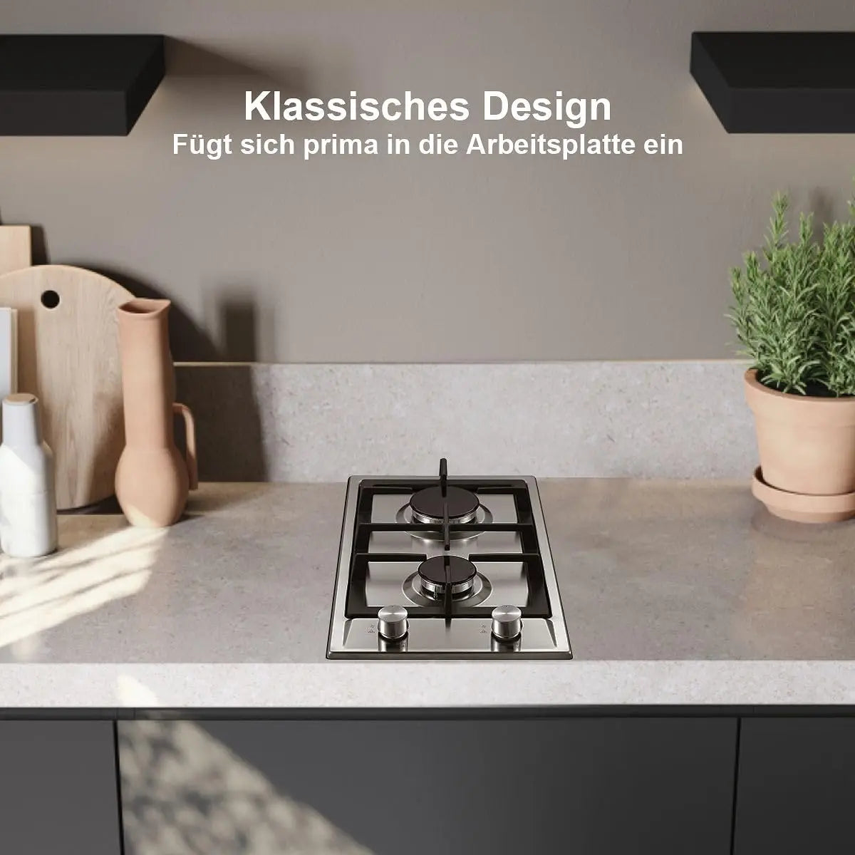 TopStrong  2-burner Stainless Steel with Automatic Flame Protection, Natural Gas Propane Built-in Gas Hob YYEUGCT-S02.