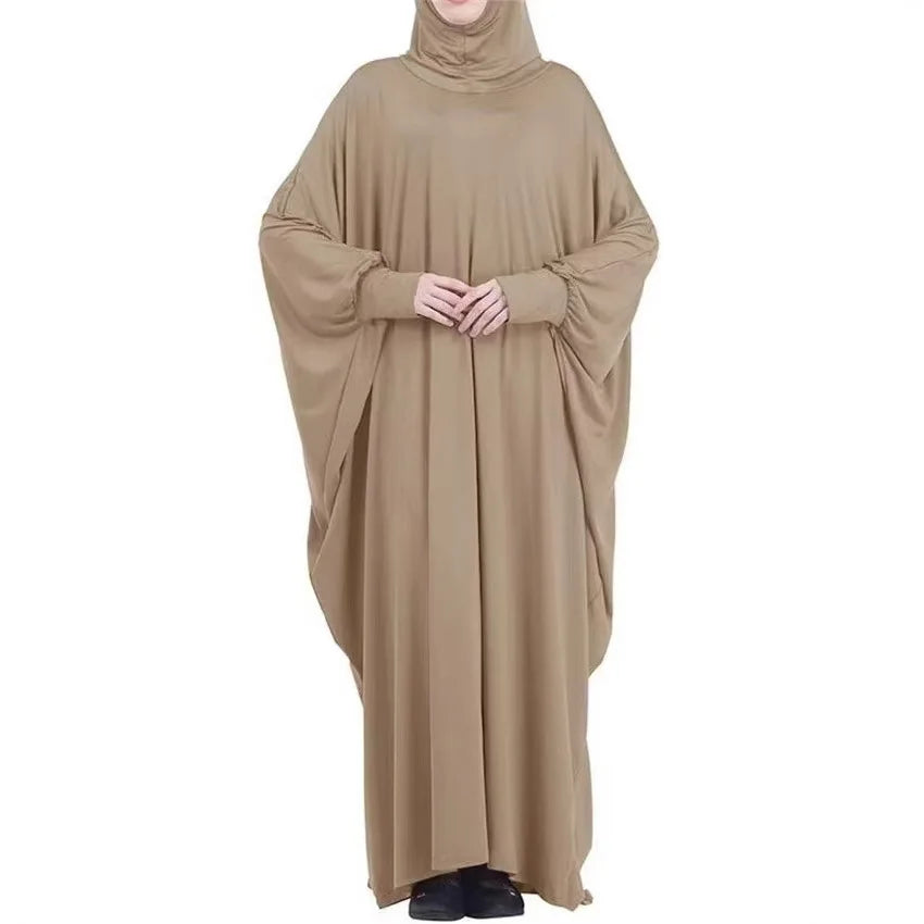 2025 New Ramadan Eid Hooded Muslim Abaya Women One Piece Amira Prayer Garment Hijab Dress Turkey Kaftan Robe Maxi Gown Clothing.