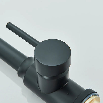 Chrome Brass Kitchen Sink Faucet Pull Down Hot and Cold Water Mixer2 Mode Tap with Dual Spout 360 Rotation Flexible Deck Mounted