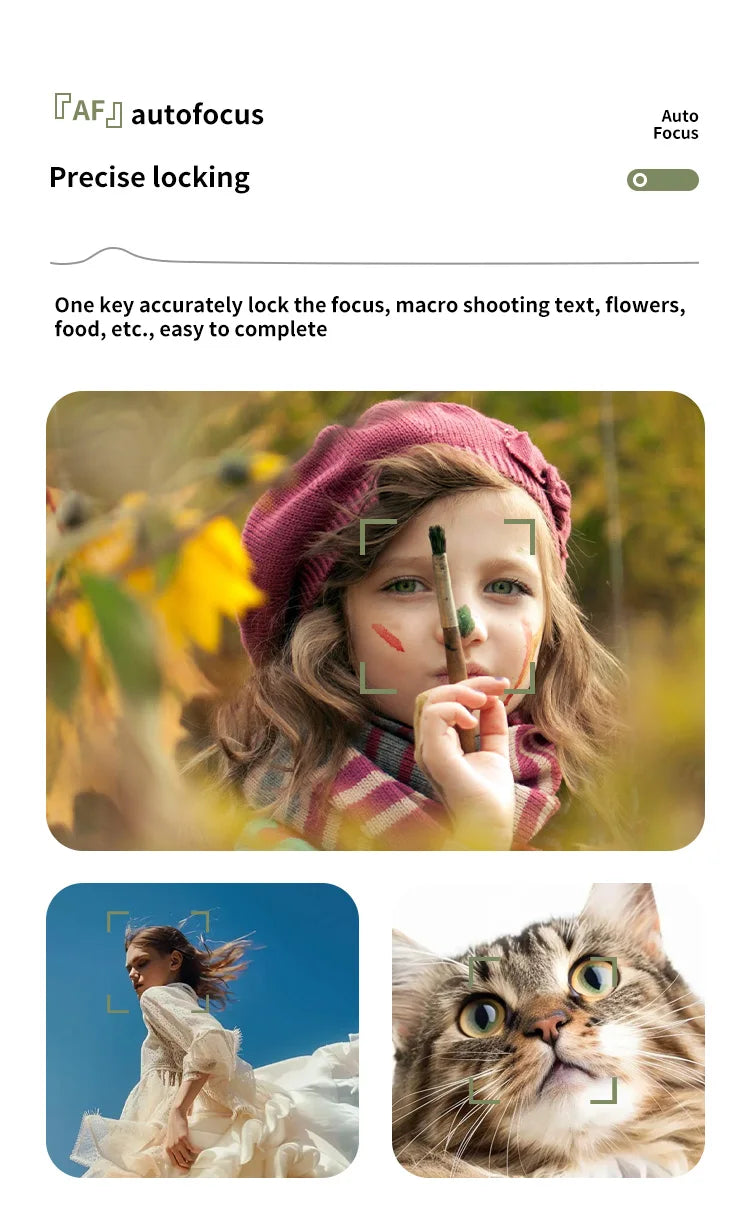 CCD Retro Video Recorder 4K Digital Camera 2.4 Inch 16X Digital Zoom 180° Flip Screen Selfile Compact Digital Photography Camera.