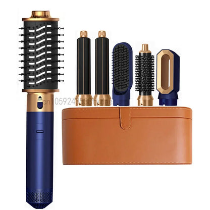 6 in 1 Hair Dryer Brush Hot Comb Set Professional Curling Iron Hair Straightener Styling Tool Air styling Hair Dryer Household