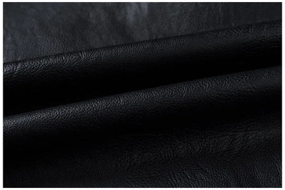 M-5XL Plus Size Men's Motorcycle Leather Jacket Winter Warm Stand Collar PU Biker Coat Casual Streetwear Fleece Lined Outerwear.