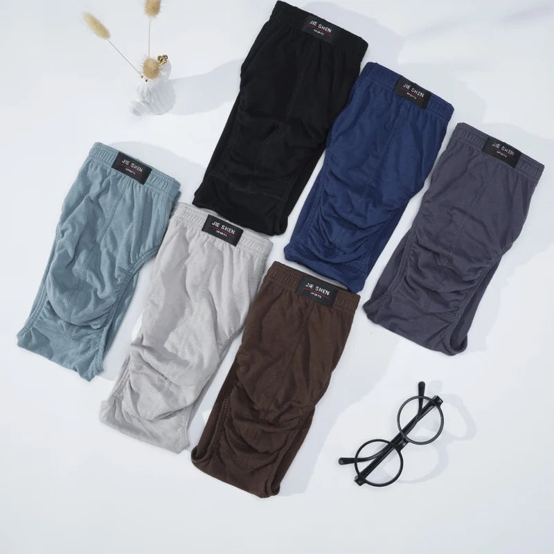 4 Pcs/Lot Men's 100% Cotton Breathable Briefs Comfortable Male Underwear Lingerie Panties Underpants Plue Size Xl -5Xl.