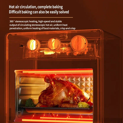 Smart air fryer oven 26L 13L Large Capacity Electric Air Fryers Visible Window Household Kitchen Deep Fryer without Oil EU 220V.