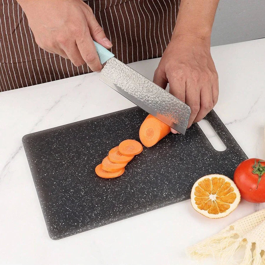 Marble Texture PP Cutting Board Antibacterial and Mildew Cutting Board Kitchen Vegetable Cutting Board Dishwasher Safe.