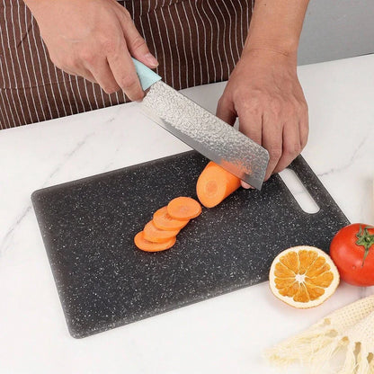 Marble Texture PP Cutting Board Antibacterial and Mildew Cutting Board Kitchen Vegetable Cutting Board Dishwasher Safe.