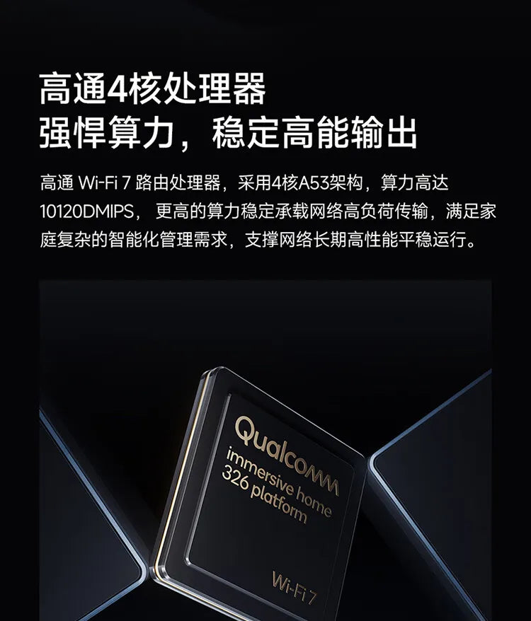 Xiaomi Router BE6500 Wi-Fi 7 4-Core 2.5G Ethernet Port lOT Intelligent Linkage Mesh Networking MLO Dual Bands Mijia APP Control