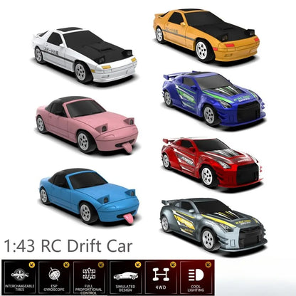1:43 2.4G 4WD RC Drift Car with Gyroscope Fullly Proportion Remote Control Car JJRC C8827 Mini Racing Car Model Boy Toy Gift.