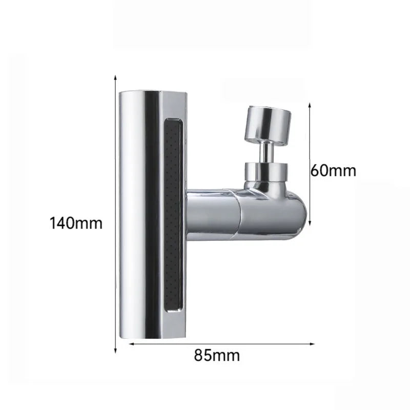 Swivel Waterfall Faucet Four-speed Adjustable Faucet Multifunction Swivel Faucet Kitchen Bathroom Basin Splash Spout