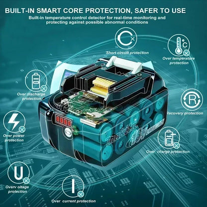 100% original Makita battery, 18V 6.0Ah rechargeable battery, replacing Makita BL1830BL1840BL1850BL1860B, power tool battery.