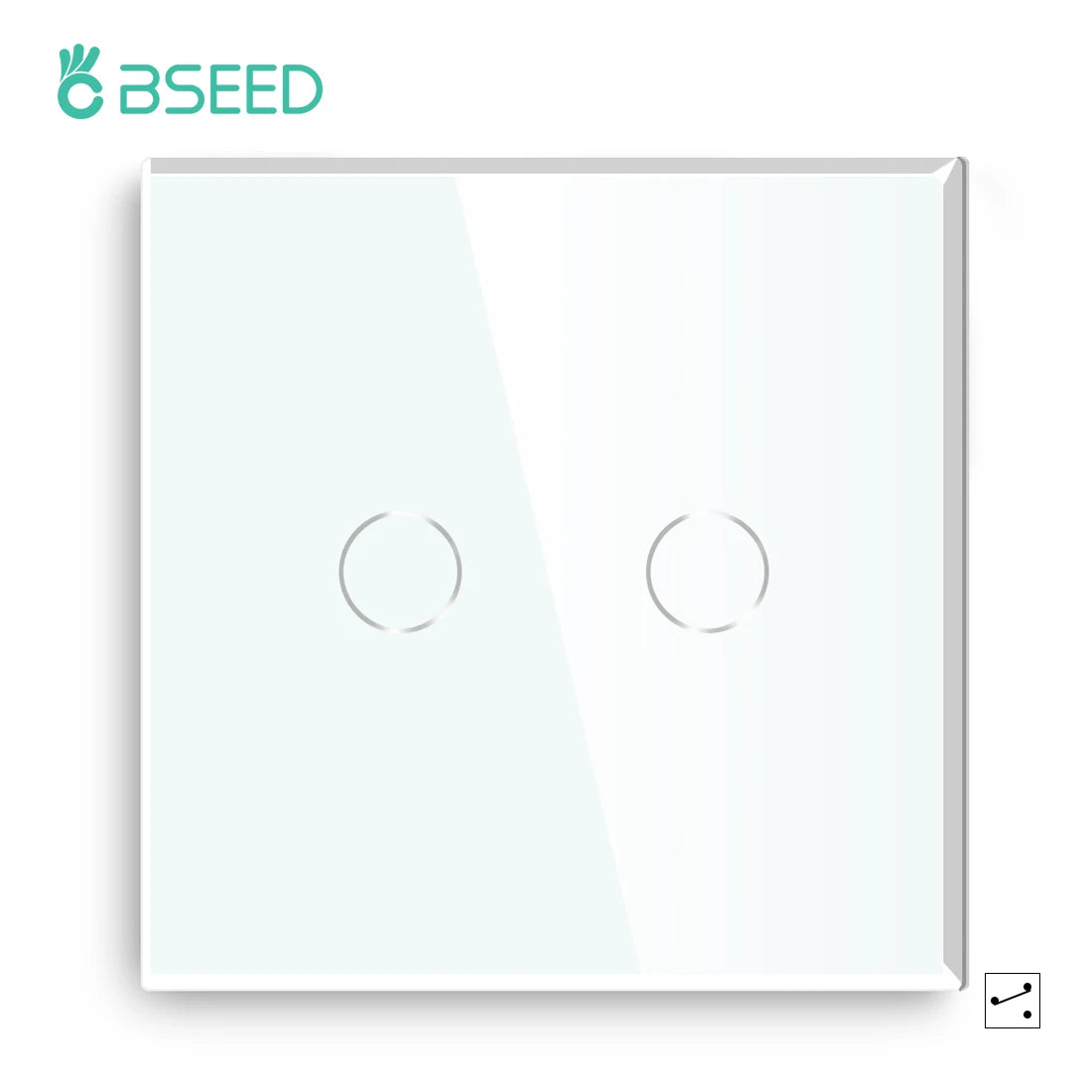BSEED 1/2/3Gang Touch Licht Schalter Glas Panel 2Way Wand Schalter Led Ändern Schalter Blaue Hintergrundbeleuchtung EU Steckdosen USBC Port