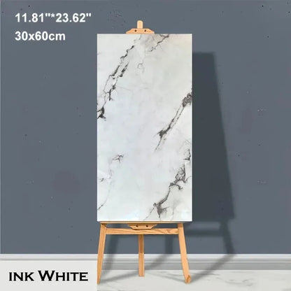 10-20pcs 30x60cm Self-Adhesive Marble PVC Floor Tiles Waterproof Peel Stick Wall Sticker Kitchen Bathroom Removable Home Decor ﻿