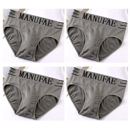 4pcs Mens Sexy Briefs Teenager Sport Underwears Plus Size Fat Men's Underpant Panties Students Breathable Fashion Casual Panties.