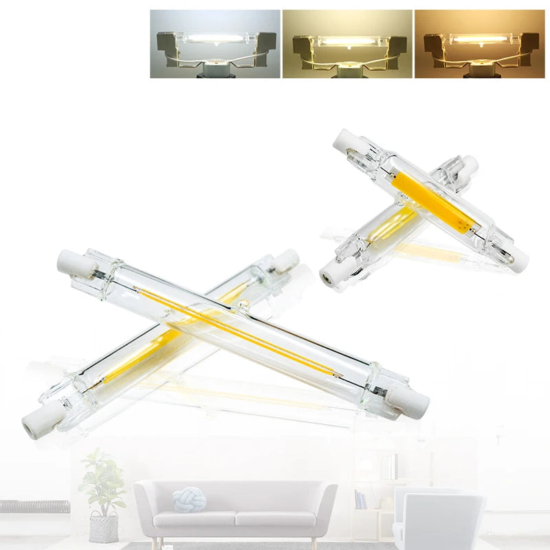 High Power 5W 10W 20W LED R7s COB Glass Tube 118mm J118 78mm J78 Cob Light Bulb AC 110V 220V 240V Lampadas Replace Halogen Lamp.