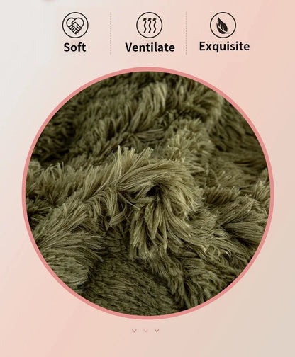 3/4PCS Luxurious Plush Duvet Cover Set – Cozy & Soft Bedding, Perfect for Bedroom Comfort, Ideal for Guest Rooms and Dorm Aesth