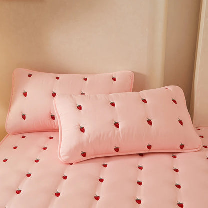 Thicken Mattress Cover 90x200 Fitted Sheets Queen Size Elastic Bedsheet Embroidered Bed Covers 매트리스커버 (Pillowcase need order).