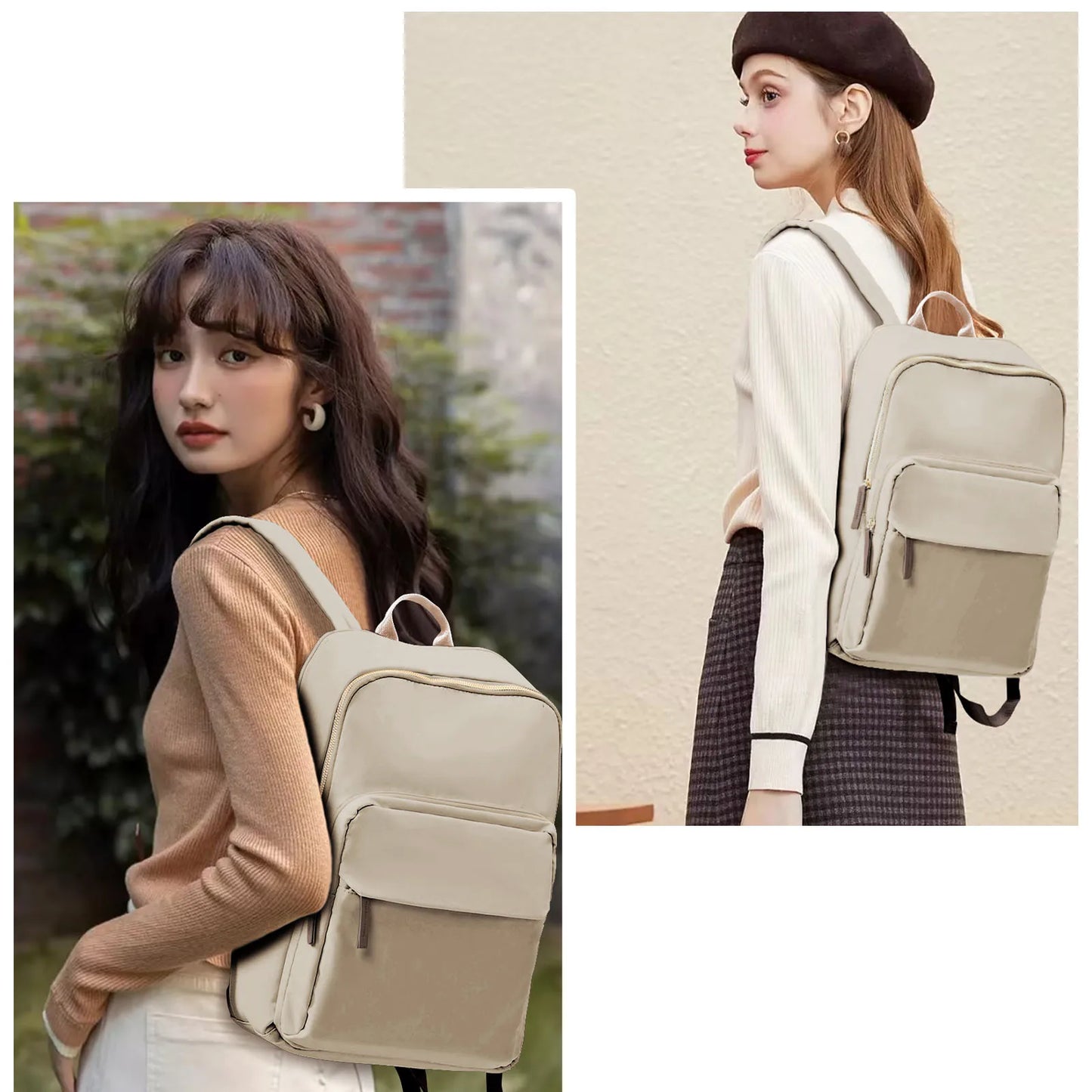 New Simple Large Capacity Backpack Women Travel Business Teacher Backpack Laptop Shoulder Bag Girl School Student Backpack Purse.