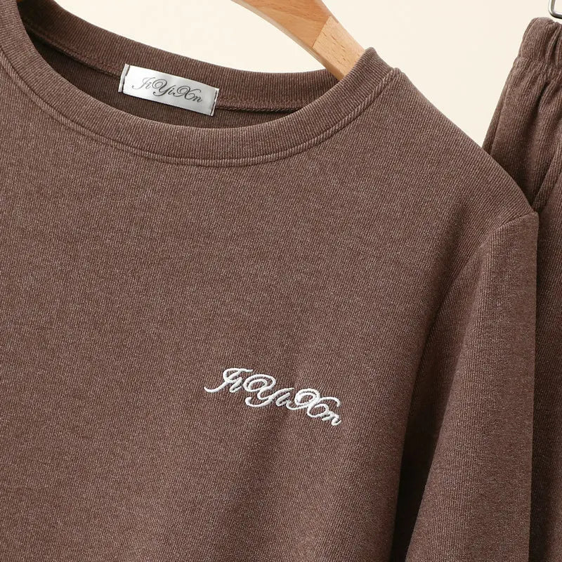 Women's Loungewear Warm Pajamas Autumn Winter New Long Sleeve Trousers House Suit Ladies Pyjamas For Women Nightie.