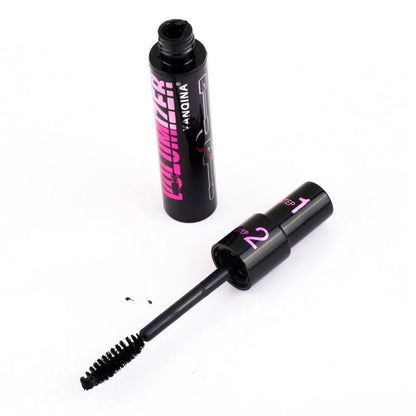 Make up 2in1 Double Purpose Mascara Waterproof and Sweatproof Curling Brushes Makeup Eye Fiber Mascara Eyelash Eyelashes Black.