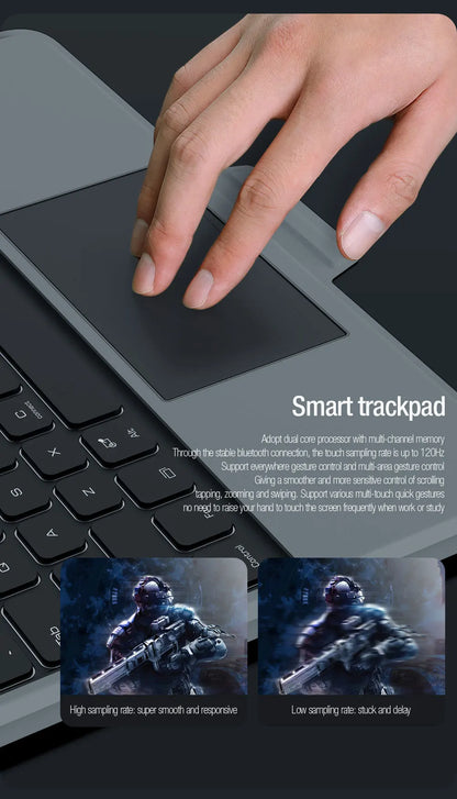 NILLKIN Magic Keyboard For Samsung Galaxy Tab S10 FE+ Case Backlight Keyboard For Samsung S10/S9 Plus Case With Len Protection.