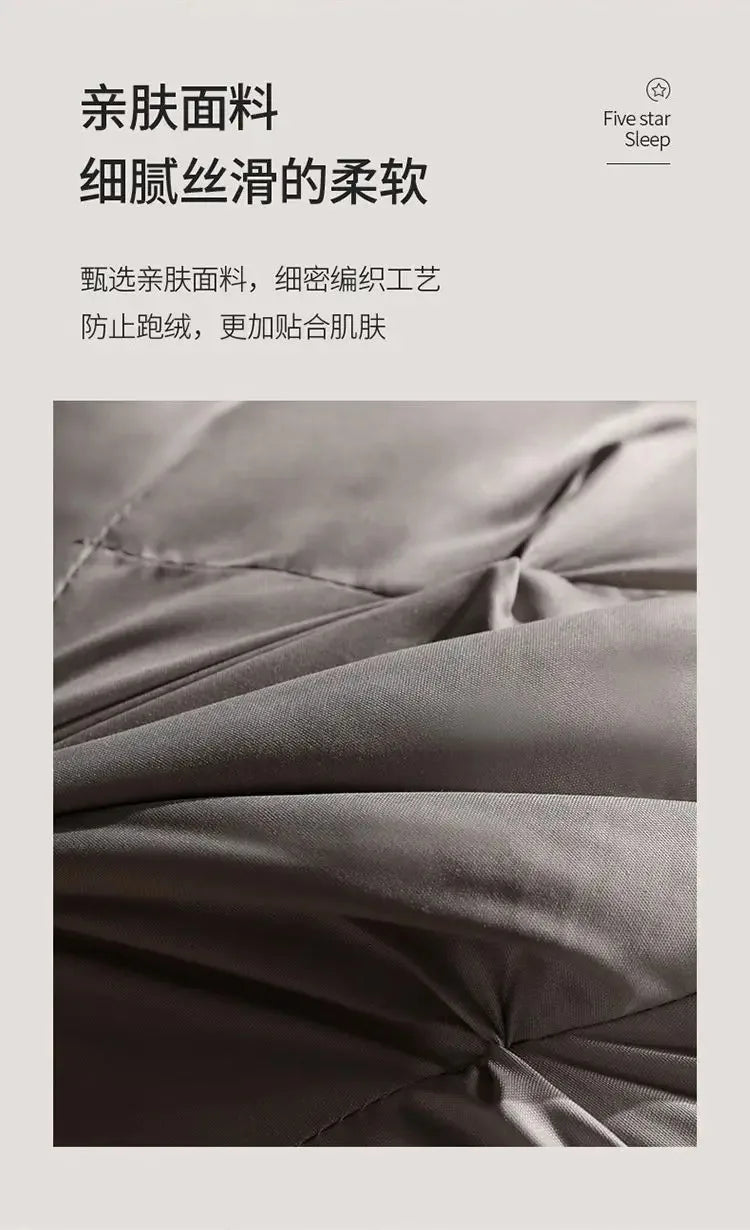 New Hilton Twisted Flower Bread Pillow Feather Velvet Neck Protection Hotel Pillow Core Single Person Not Easy to Collapse.