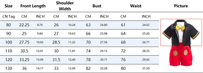 Disney Minnie Mouse Mädchen Polka Dot Schleife Prinzessin Kleid Jungen Kinder Mickey Mouse Halloween Karneval Party Performance Kleidung Anzug.