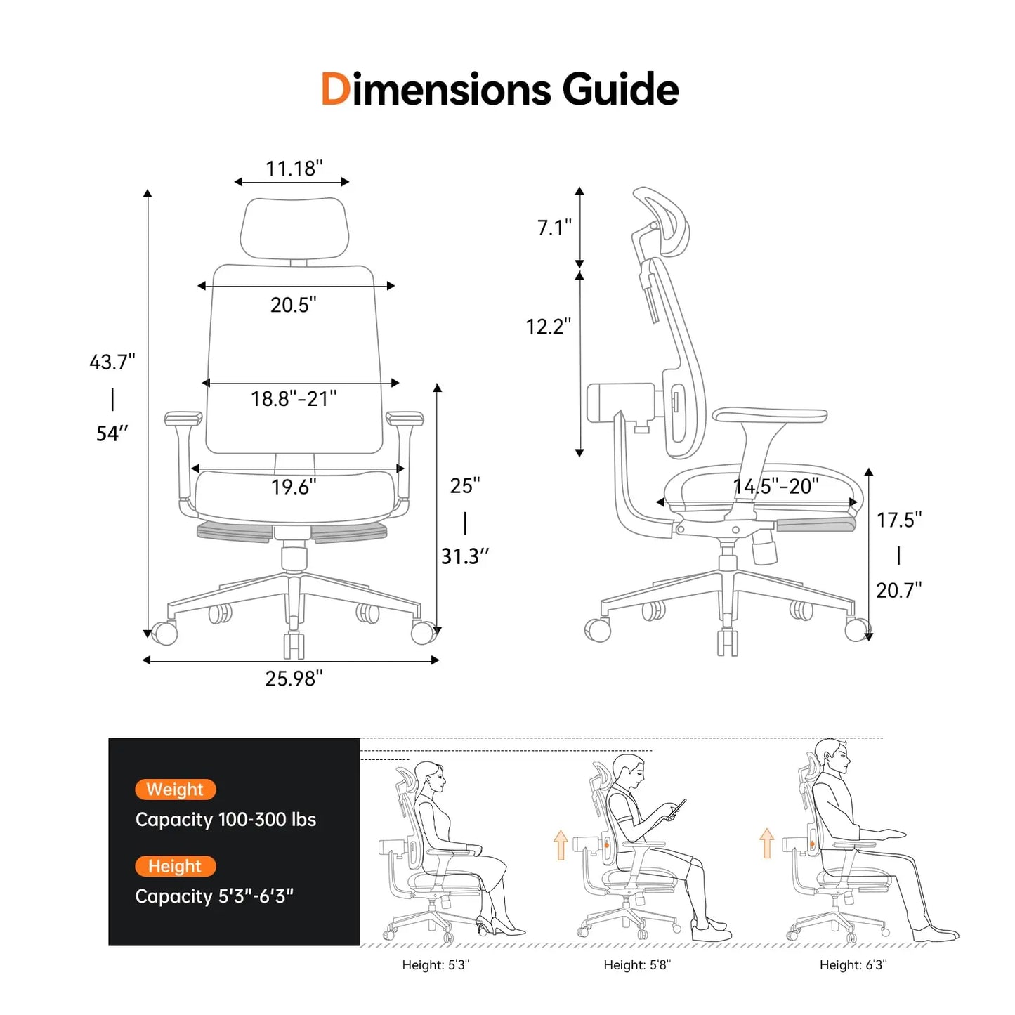 NEWTRAL MagicH-BP Ergonomischer Bürostuhl mit Fußstütze und Lordosenstütze, 4D Armlehne, Rückenlehne und Verstellbarem Kopfsitz, Schreibtischstuhl aus Mesh für Büro