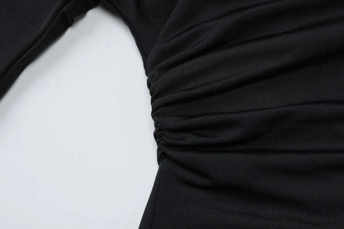 Cryptographic One Shoulder Asymmetrical Tops Summer Fashion Outfits Embellished Sexy Backless Solid Cropped Top Streetwear.