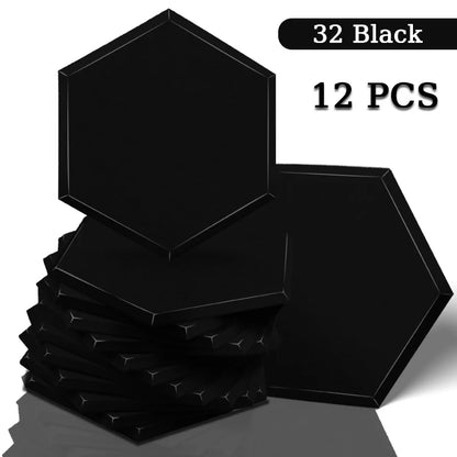 TOUO Acoustic Panel Sound Proof Decorative Wall Panels 12 PCS Acoustic Insulator High Density Noise Absorbing Isolator